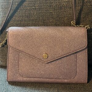 Kate Spade Glitter Crossbody Clutch Bag Lavender Purple Envelope Style